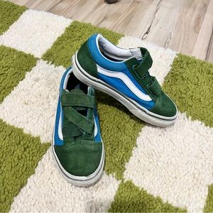 Old Skool V Toddler '2 Tone - Mediterranean Blue Greener Pastures'